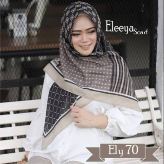 HIJAB SEGIEMPAT MOTIF ELY 70 II Eleeya Scarf