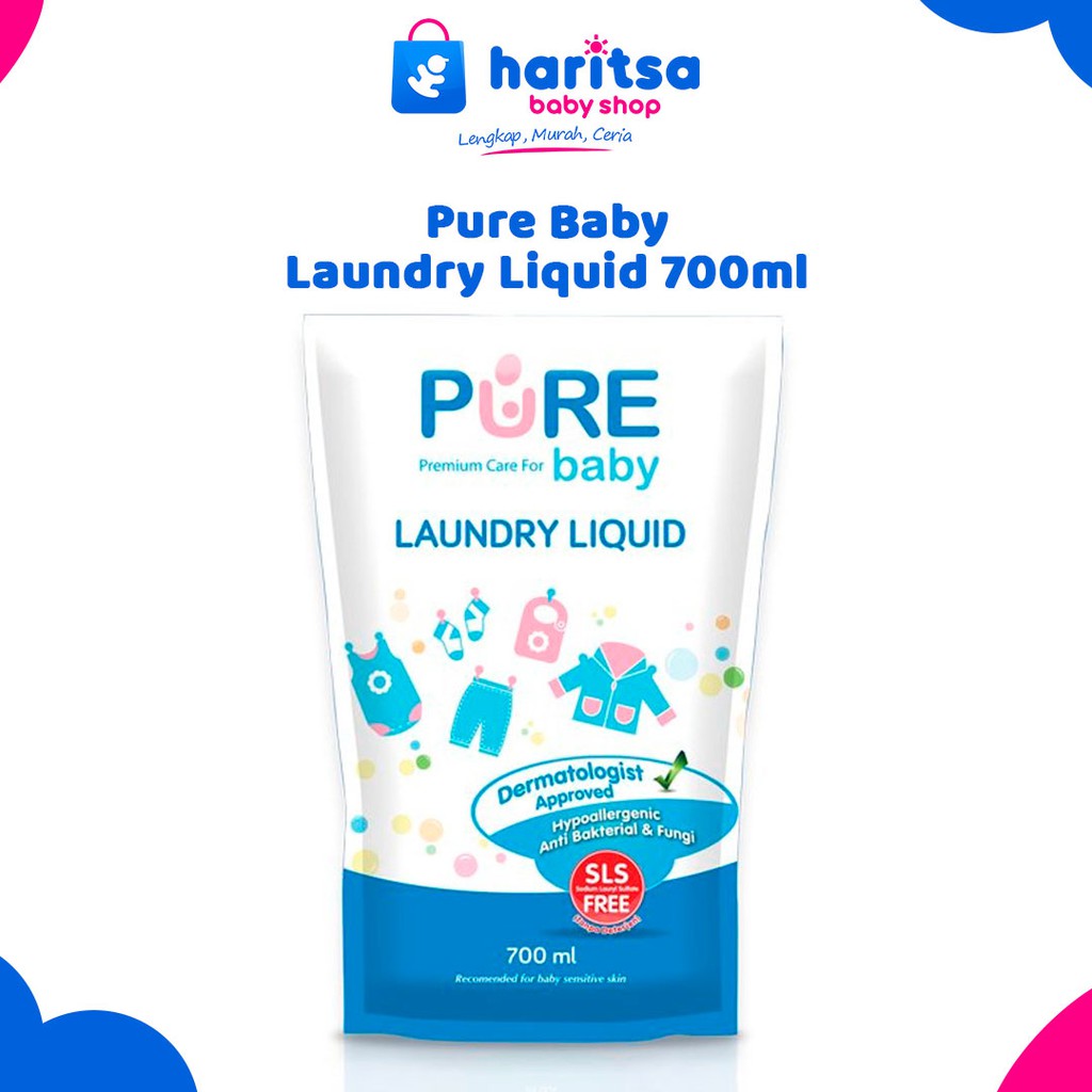 Pure laundry Liquid Refill 700ml / Sabun Cair Cuci Pakaian Bayi (Buy 2 Get 1)