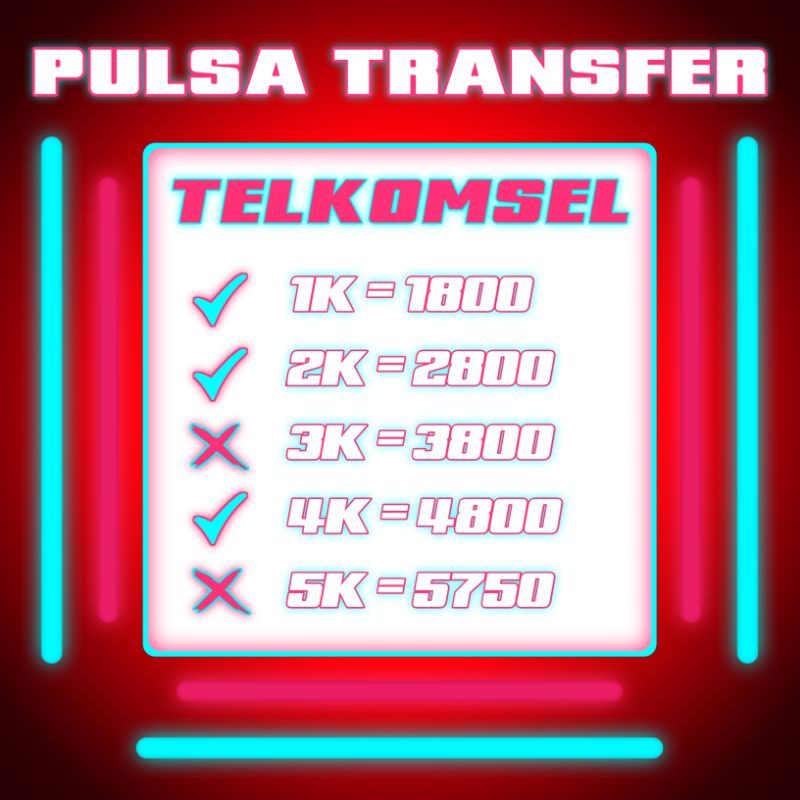 PULSA 1-5K TELKOMSEL TRANSFER TSEL