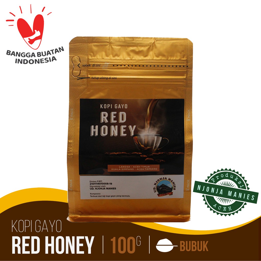 

Njonja Manies Kopi Gayo Aceh Red Honey 100gr - Kopi Gayo Red Honey 100gr