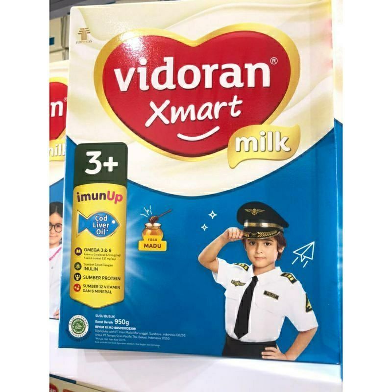 Susu vidoran xmart 1+ / 3+ madu 950 gram