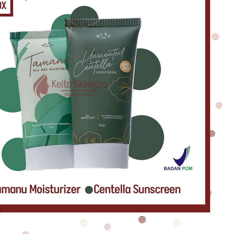 ✲ [] Runaskin Tube Tamanu All Day Moisturizer - Unscented Centella Sunscreen Runaskin 30gr ♩