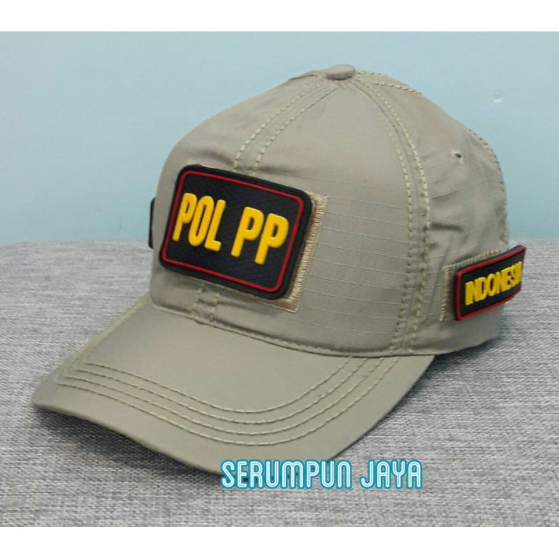 TOPI POL PP KREM - TOPI POL PP VELCRO 3PATCH  KREM - TOPI SATPOL PP VELCRO + PATCH