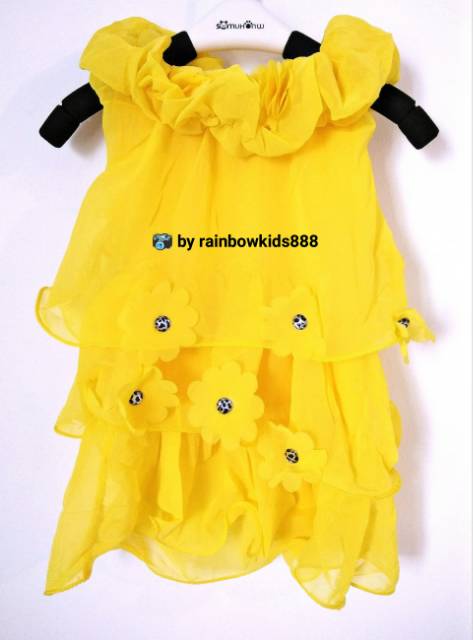 Dress Anak Impor Model Ngembang / Mini Dress Anak / Dress Bunga Anak