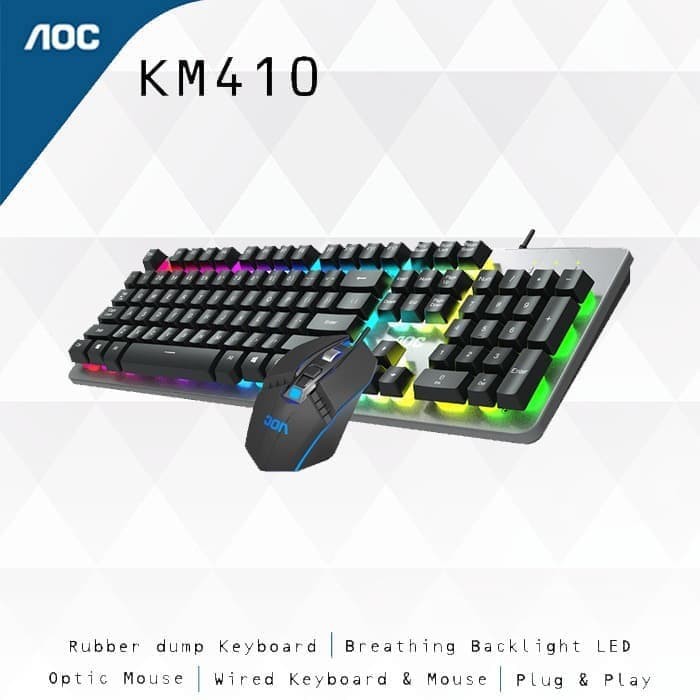 Keyboard Mouse Gaming AOC KM410