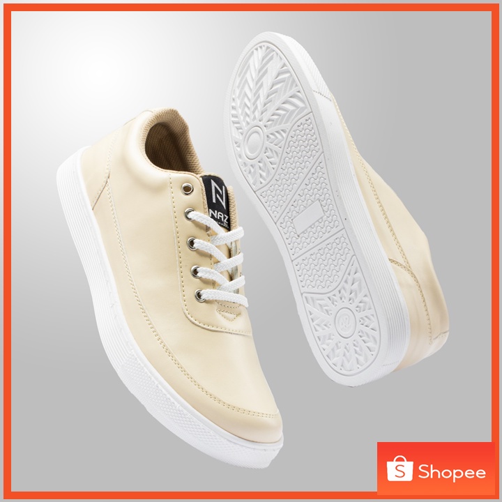 DEDRICK CREAM NAZ - Sepatu Sneakers Pria Casual Unisex Original