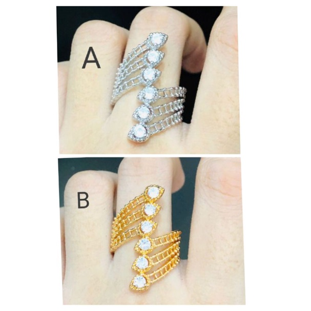 Ramk763. Cincin xuping wanita lapis emas dgn mata zircon
