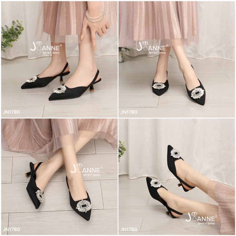 JOANNE Sparkly Slingback Heels Shoes JN1780 [ORIGINAL BRAND]