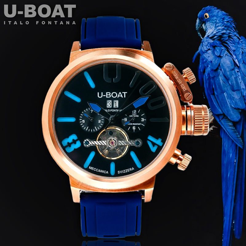 Jam Tangan Pria Merk U-Boat Accialo Rabber Automatic