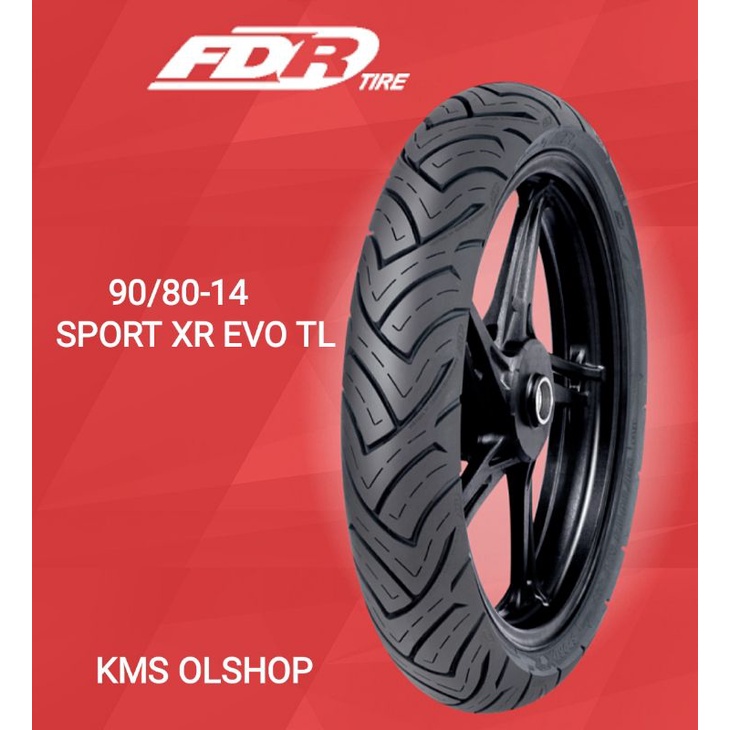 BAN LUAR FDR 90/80 14 TUBLES SPORT XR EVO TL BAN FDR 90/80-14 SPORT XR EVO TUBLES