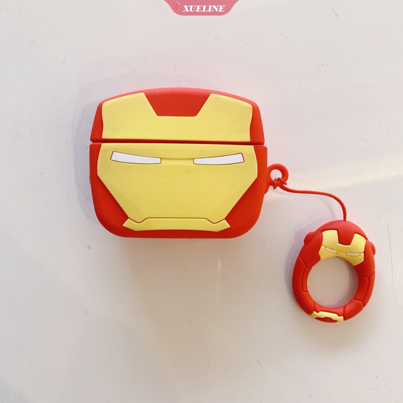 Casing Silikon Motif Marvel Iron Man Venom Untuk Simpan Earphone Wireless Bluetooth Apple AirPods 1 / 2 / 3pro