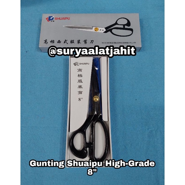 Gunting Shuaipu 8in/20cm Gagang dilapis karet hitam rp.46.500/1pcs