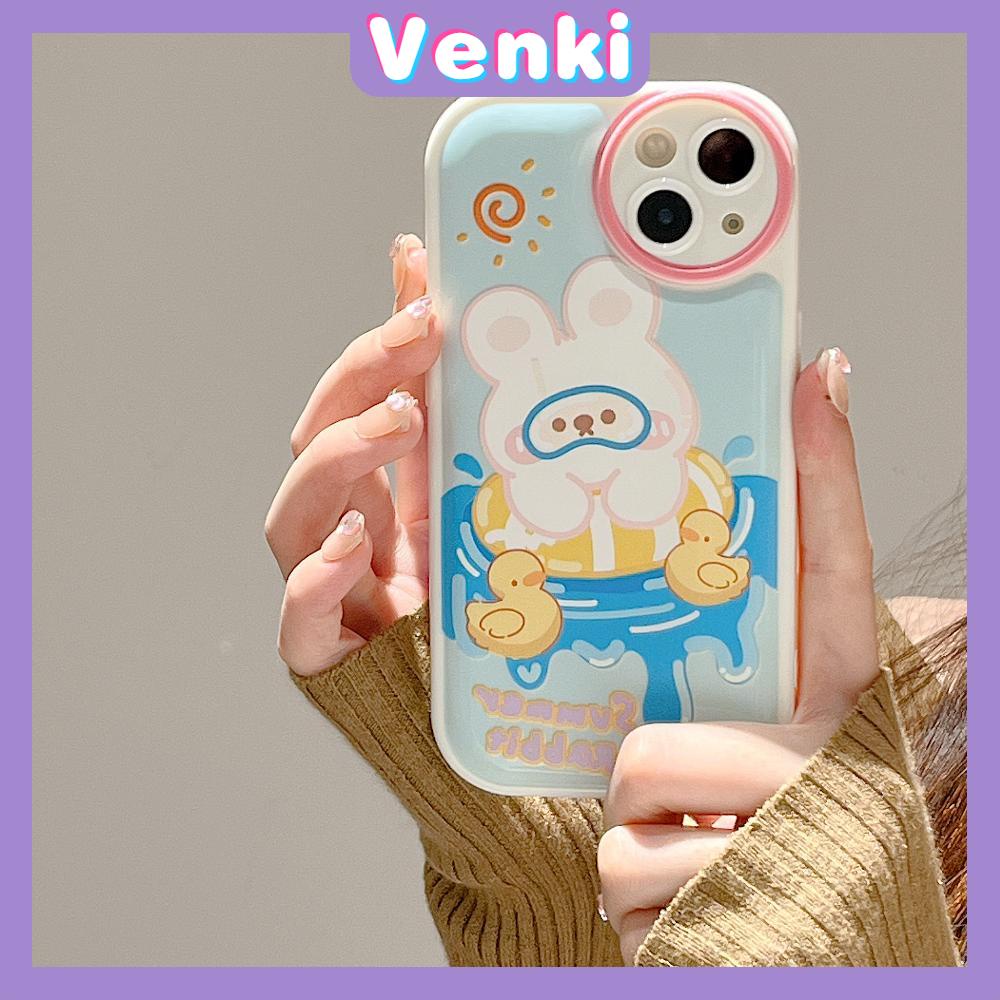 iPhone Case TPU Silicone Soft Case Airbag Shockproof Protection Camera Bear Rabbit Cartoon Cute Compatible For iPhone 11 Pro Max 13 Pro Max 12 Pro Max 7Plus xr XS Max