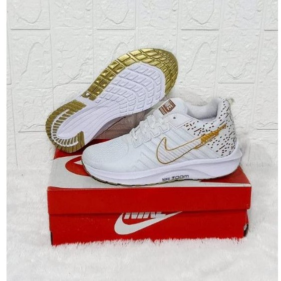 CUCI GUDANG Sepatu IMPORT Nike putih REAL PICT 1000% | Sepatu Running Cewek tebal dan empuk-6