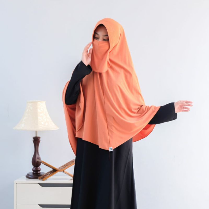 khimar bergo jersey jumbo | kerudung instan jumbo