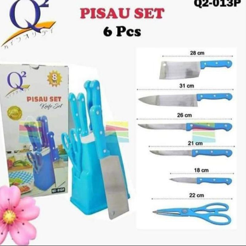 Pisau Set  , 013P , kitchen cutlery,Talenan Telenan Knife Set  Lengkap