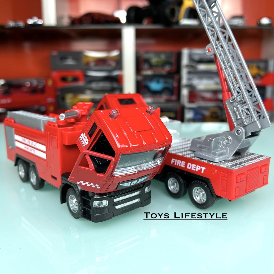 Mobil MiniAuto Diecast Fire Rescue Fire Extinguisher Pemadam 1:50