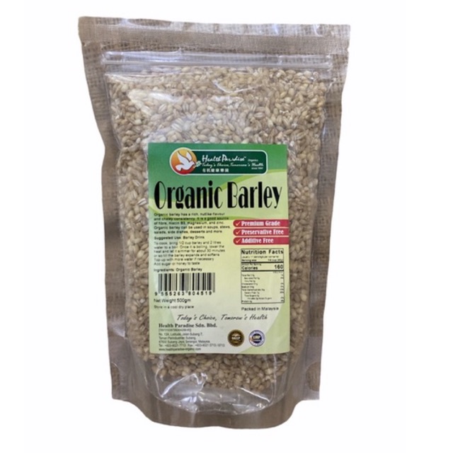 Health Paradise Organic Pearl Barley 500g