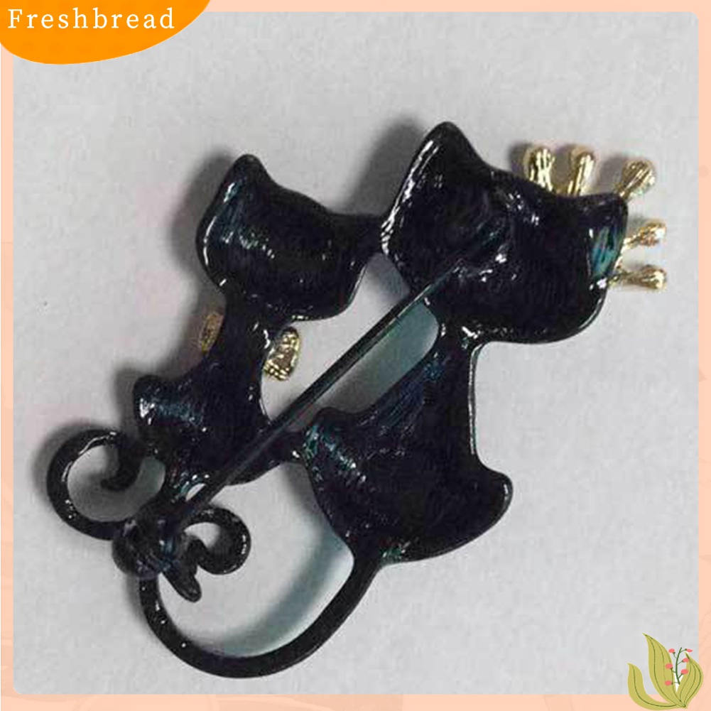 [ TERLARIS]Women Rhinestone Inlaid Cat Crown Brooch Pin Badge Clothes Decor Jewelry Gift