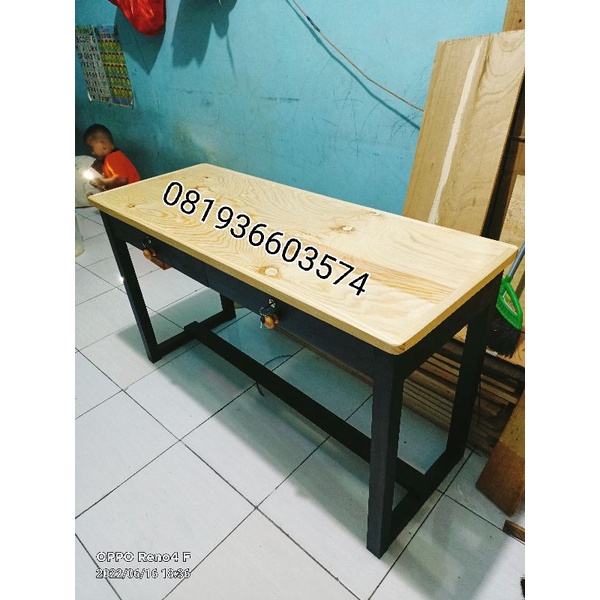 meja kerja kayu jati belanda