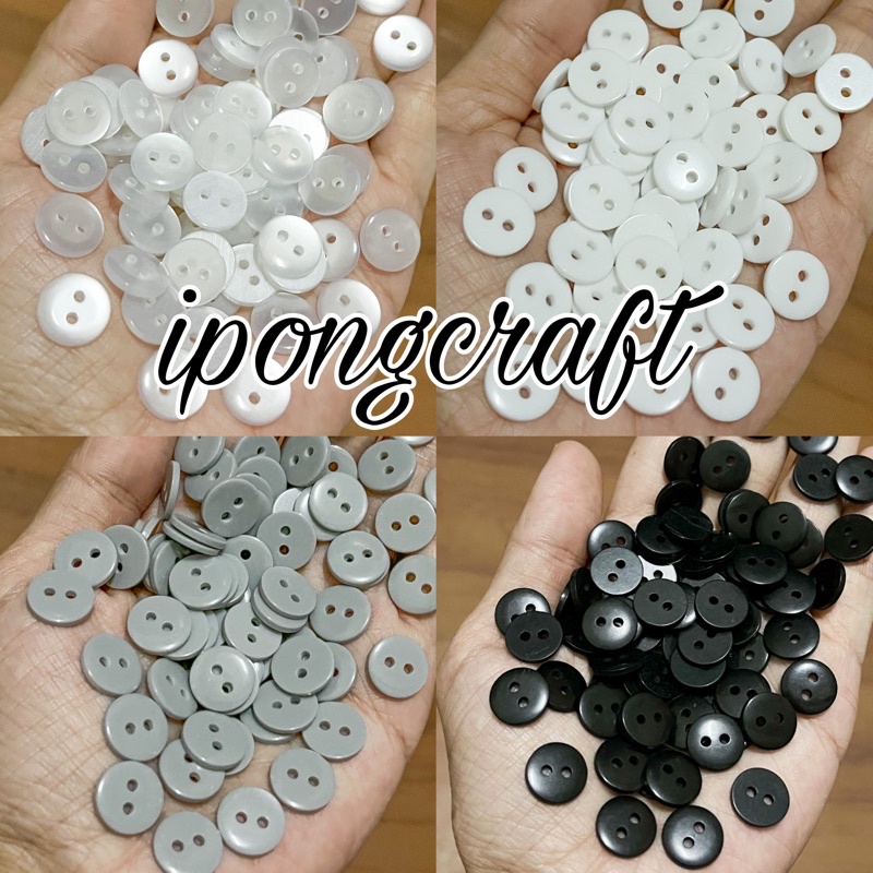 Kancing Baju Lubang 2 isi 12 Biji