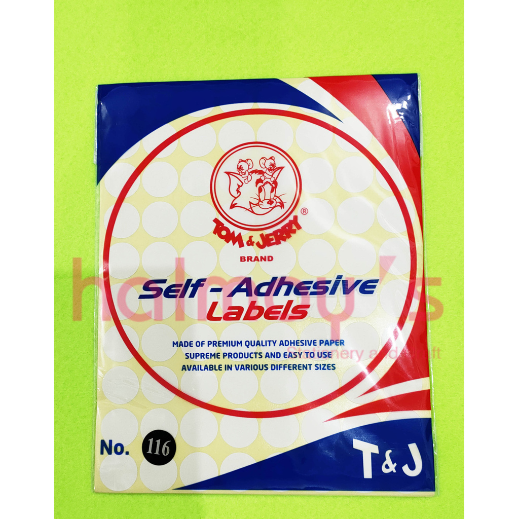 

STICKER LABEL TOM & JERRY NO. 116 ( BULAT 19 MM / 800 PCS )