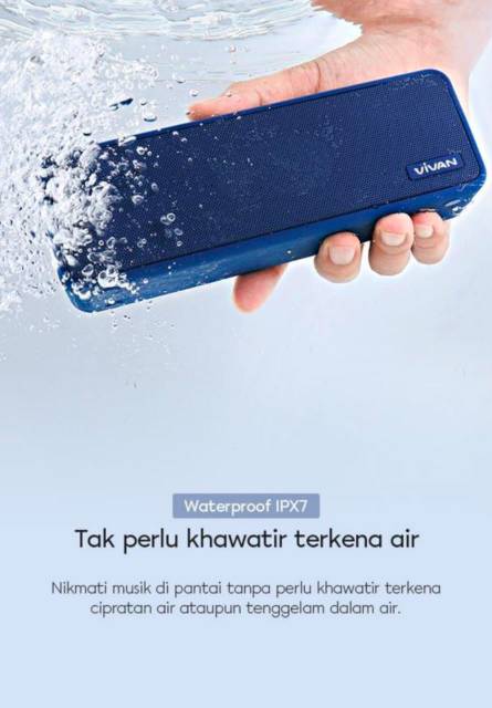 SPEAKER BLUETOOTH WATERPROOF IPX7 20W ULTRA BASS VIVAN VS20