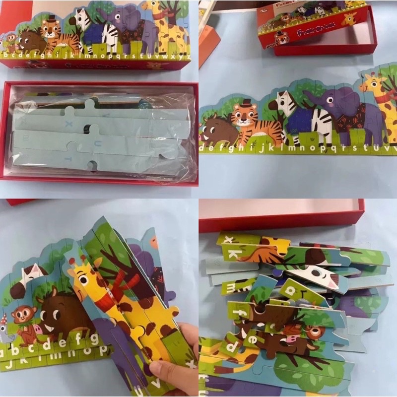 strip puzzle puzzle alphabeth abc mainan edukasi anak - kado anak - hadiah anak