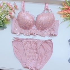 BRA SET (K-BS16) FASHION KOREAN STYLE DENGAN BAHAN BROKAT SUPER SOFT PUSH UP TEBAL