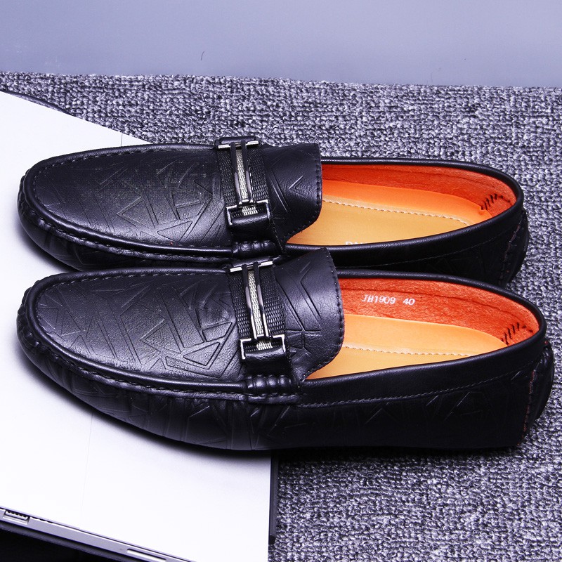 Sepatu Pria Loafers Kasual Sepatu Cowok Pantofel Hitam Kantor Casual Pria Antislip