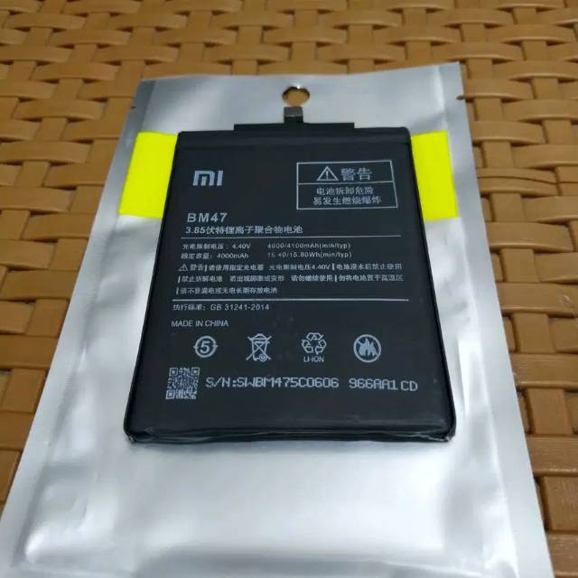 Baterai xiaomi bm47 redmi 3/redmi 3s/3pro/ 3x/ redmi 4x premium Quality