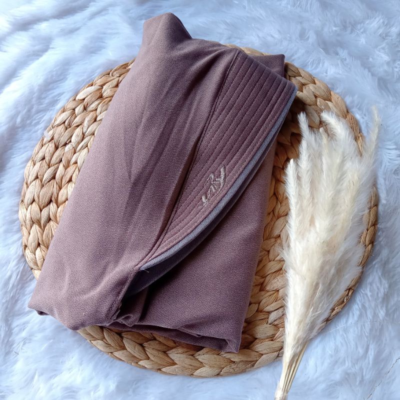 (Arey Syari List)•• Jilbab Instan JUMBO AREY - Khimar Arey-Mocca