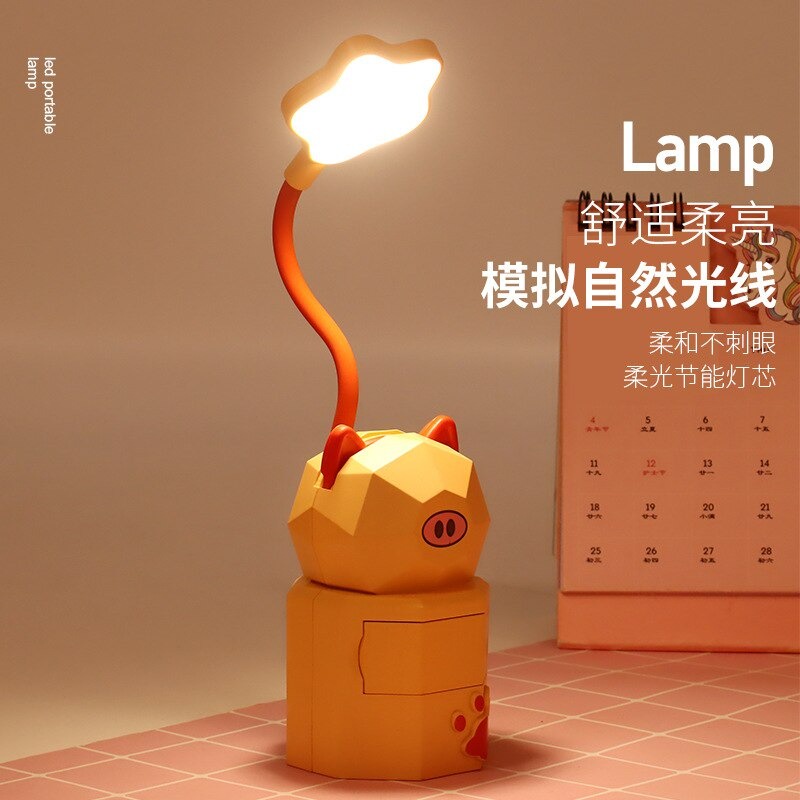 Lampu Meja Belajar USB Desk Lamp Desain Unik