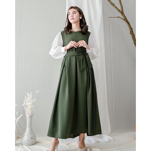 SAILOR MAXI DRESS (Ld 104 Pjg 129) - Gamis Polos Corina Sweding