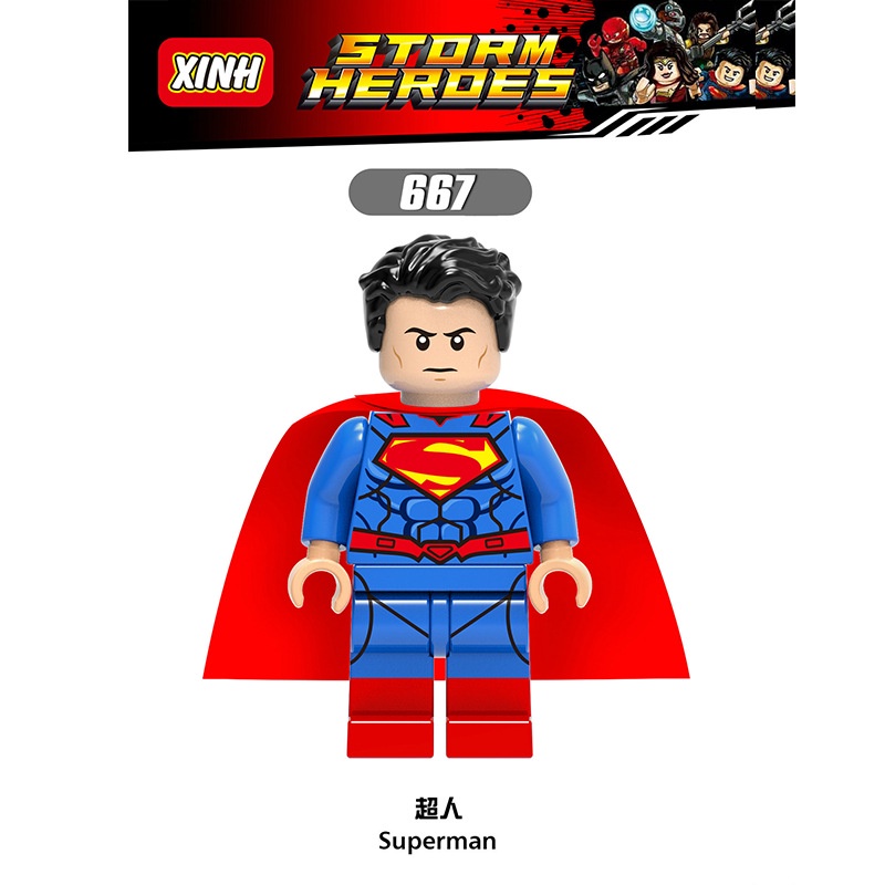 Superman Minifigures DC Super heros Cyborg The Flash Aquaman Blok Bangunan Batman Bizarro Mainan Angka Mini