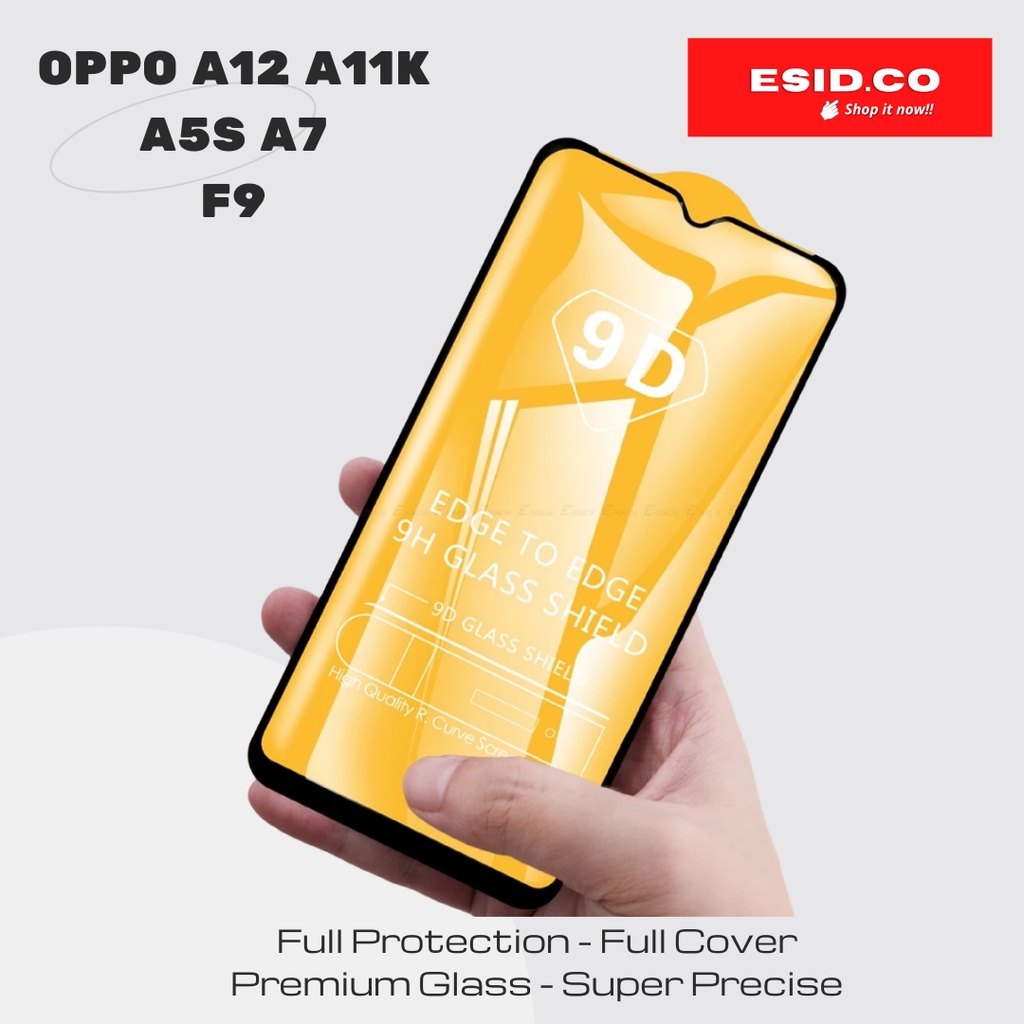 Tempered Glass 9D Oppo A16 A54 A15 A15s A11k A12 A31 2020 New 11D Full Cover Premium Quality