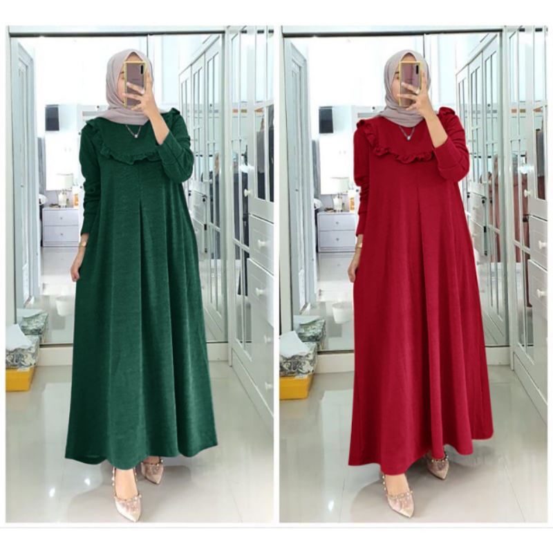 Zola Maxy - Gamis Babyterry Import LD105+ / Kantong Samping / R.26 - 277-6121