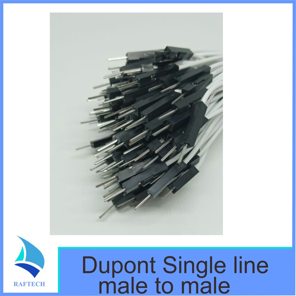 2.54MM Kabel Jumper DuPont 10CM Male to Male Single Tunggal 1P Satuan