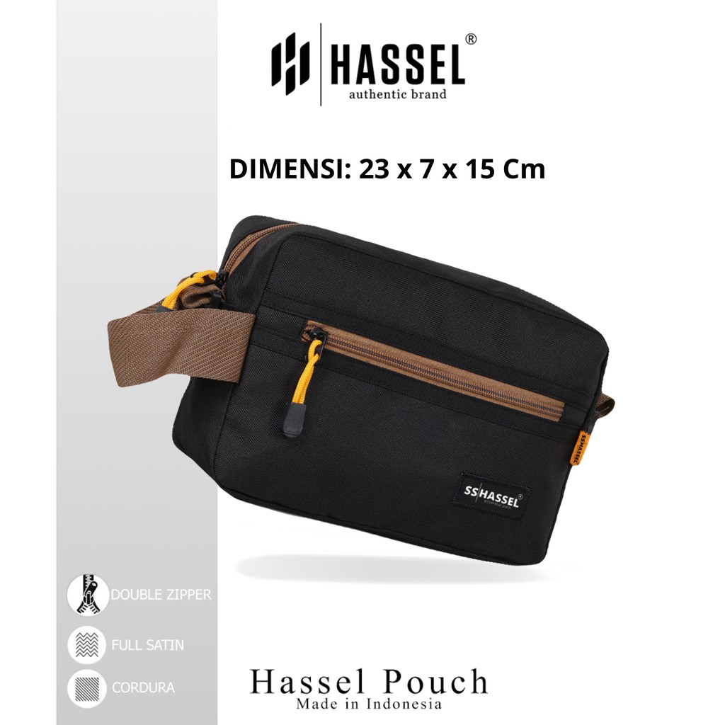 Tas Selempang HASSEL POUCH / Tas Pria / Tas Handbag - Coklat