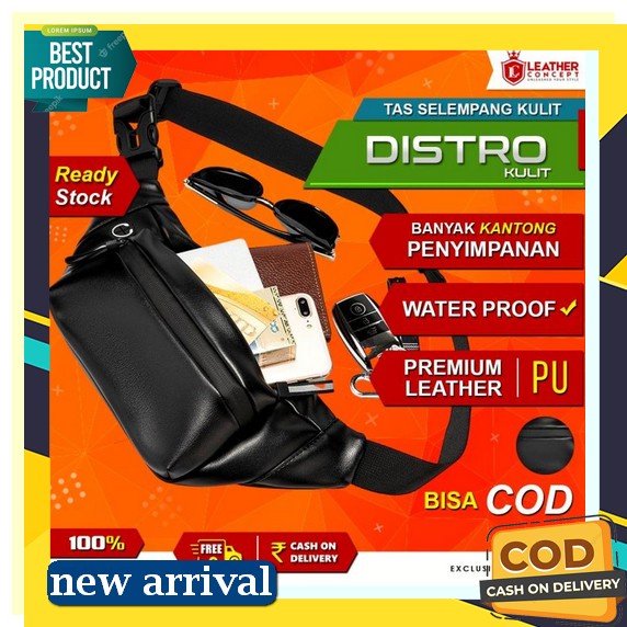 Tas Selempang Pria Kulit New Selempang Samping Elegant Murah Berkualitas Kekinian Trendy Hangout Fas