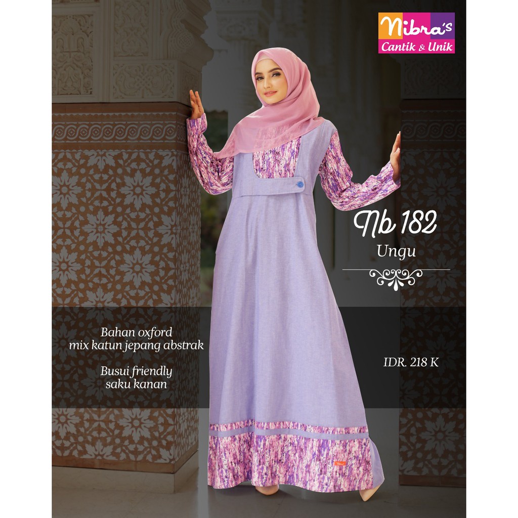 [HOT SALE] Gamis Dewasa NB 182 Ori By NIBRAS Gamis Murah PROMO AKHIR TAHUN