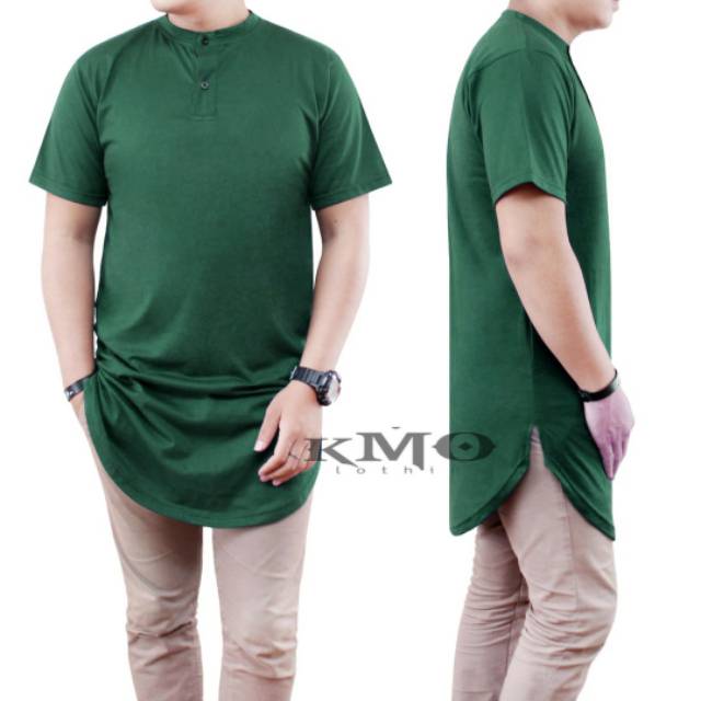 KMO Kaos Kurta Pakistan Pria Muslim Lengan Pendek