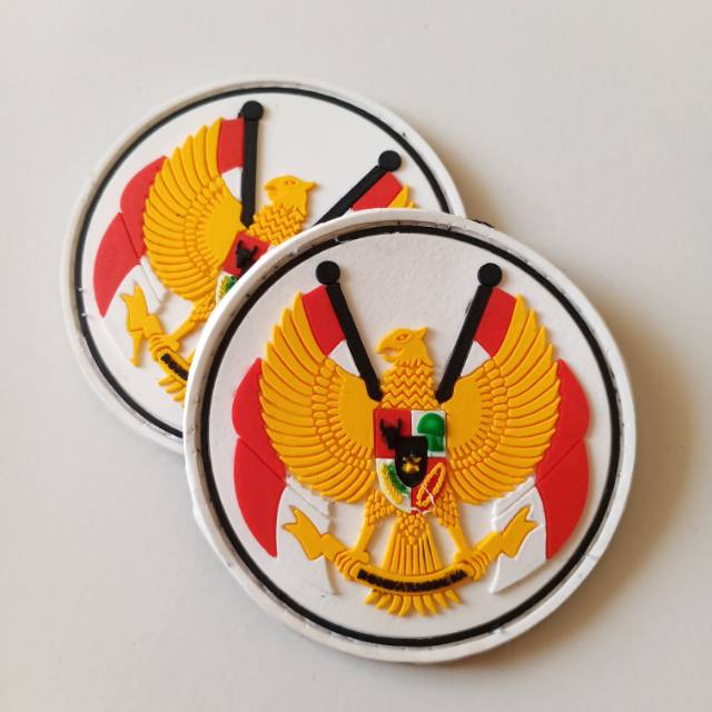 Patch rubber PP (pemuda pancasila)/garuda merah putih/tempelan karet emblem velcro