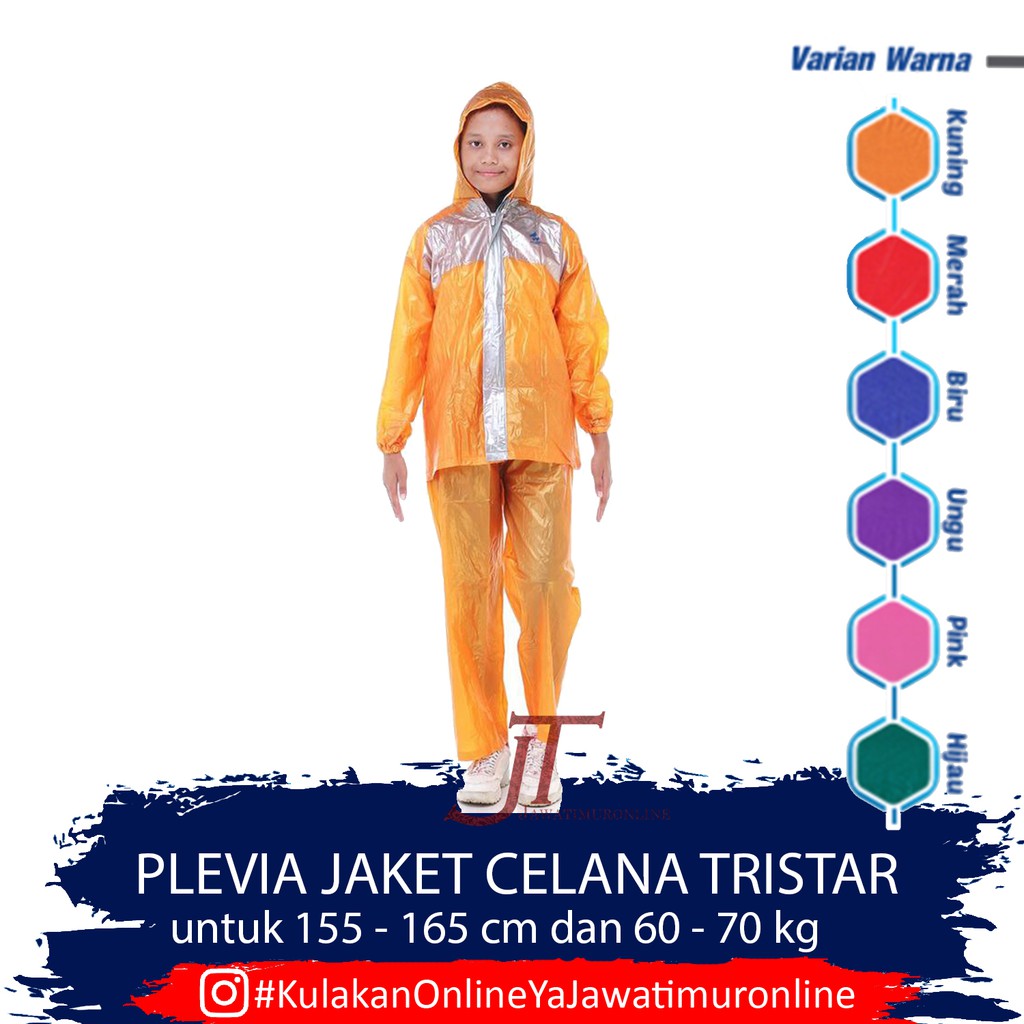 Jas Hujan Jaket Celana Remaja TRISTAR 727 PLEVIA