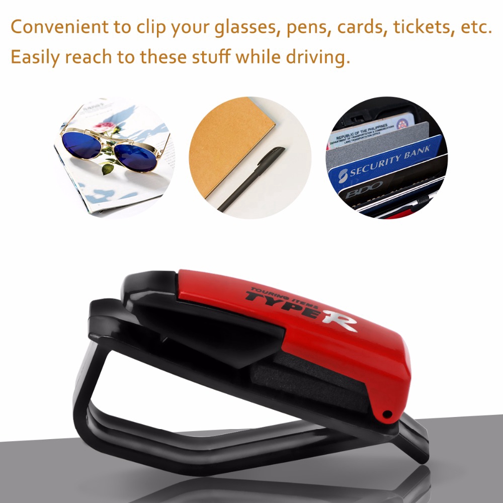 Universal Car Glasses Cases Ticket  Card Clamp / Portable Eyeglasses Clip / Car Sunglasses Holder Fastener Cip