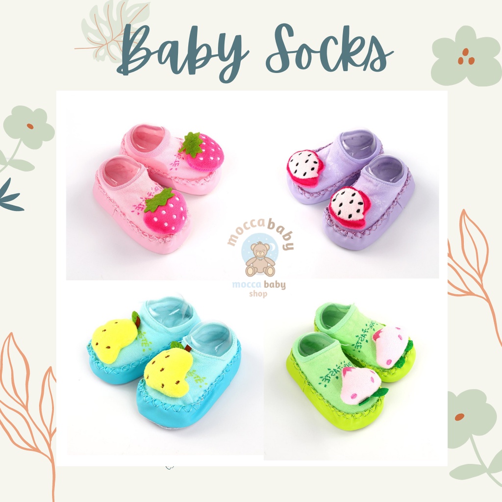 MBSS SEPATU PREWALKER ANTI SLIP BAYI KARAKTER ANIMAL CUTE / SEPATU KAOS KAKI KOREA FASHIONABLE / tutty fruitty