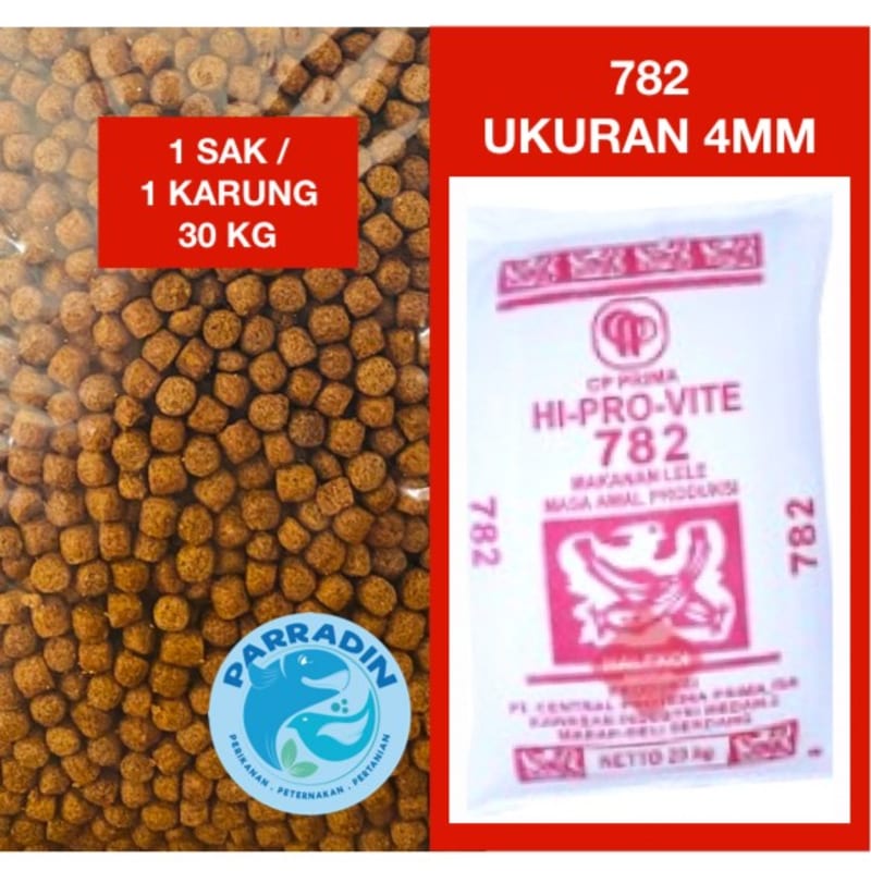 Hi Pro Vite 782 Pakan Ikan Lele / Makanan Ikan Lele 1 Sak / Karung