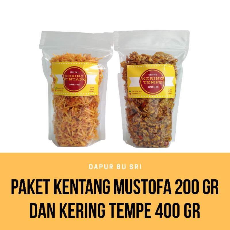 

(PREMIUM) PAKET KERING TEMPE & KENTANG MUSTOFA DAPUR BU SRI KENTANG MUSTOFA PEDAS KENTANG MUSTOPA KERING TEMPE MAKANAN SIAP SAJI MAKANAN MATANG MAKANAN SIAP SANTAP MAKANAN STOK KULKAS MAKANAN DESA LAUK SIAP MAKAN LAUK AWET LAUK TAHAN LAMA MASAKAN IBU