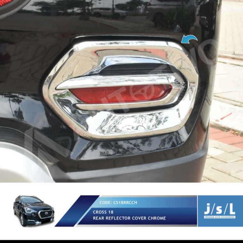 cover reflektor Datsun cross/ rear reflektor platinum chrome jsl