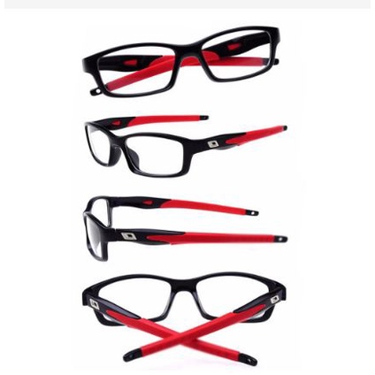 [Toserba_Emak ] Oulaiou Frame Kacamata Titanium Style - 9837 - Black/Red